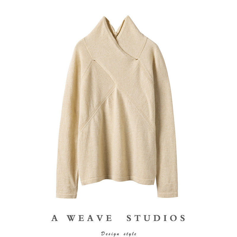 随意洋气！怎么搭配都很美！交叉领羊绒衫女纯羊绒毛衣针织打底衫,女装/女士精品,羊绒衫,淘宝优惠券,粉丝福利购,淘宝优惠卷