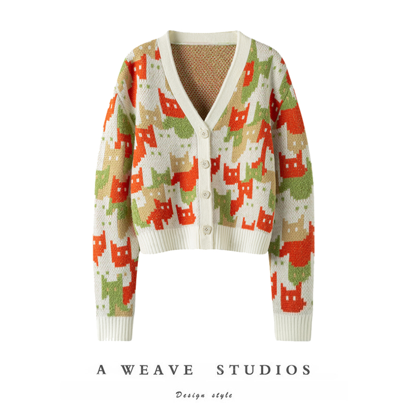 羊绒素针织背心原创画布拼图