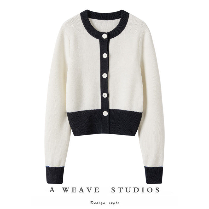 简单却不平庸~新款小香风撞色短款100%纯山羊绒针织开衫外套女,女装/女士精品,羊绒衫,淘宝优惠券,粉丝福利购,淘宝优惠卷