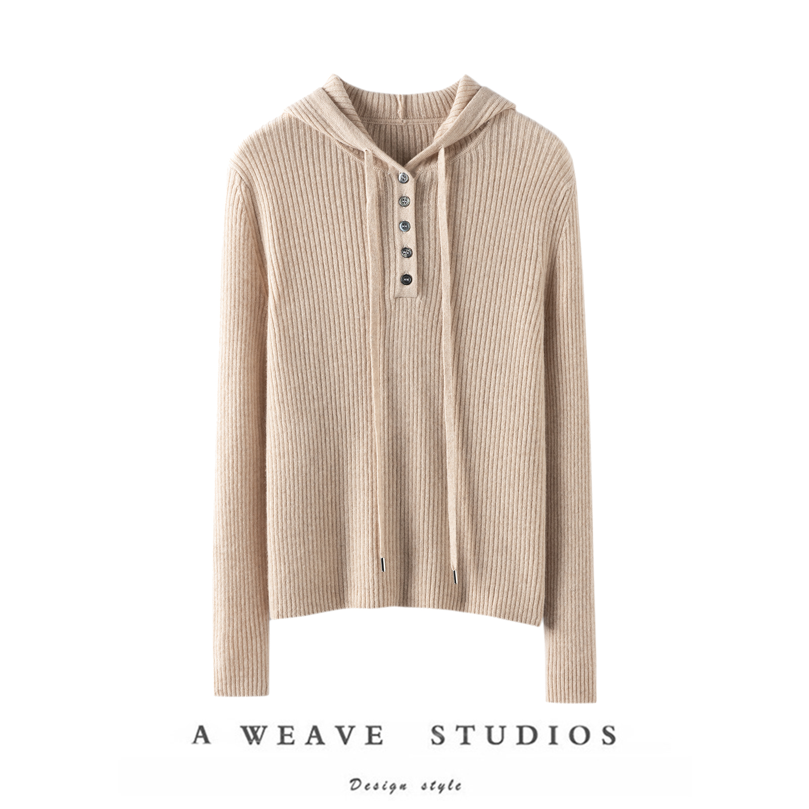 太爱了！随便穿搭～连帽羊绒衫女纯山羊绒毛衣针织打底衫秋冬帽衫