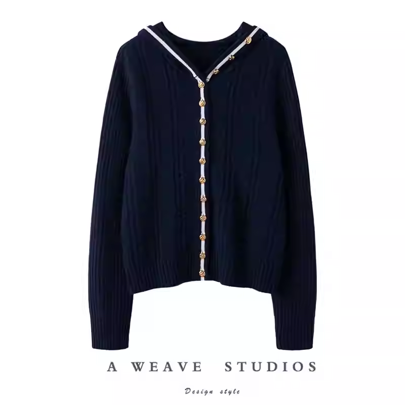 美轮美奂~设计感小众单排扣羊绒针织开衫2024新款气质百搭上衣,女装/女士精品,羊绒衫,淘宝优惠券,粉丝福利购,淘宝优惠卷