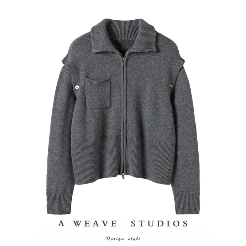 自带时尚感！百分百纯山羊绒灰色高级感毛衣女冬季新款羊绒针织衫,女装/女士精品,羊绒衫,淘宝优惠券,粉丝福利购,淘宝优惠卷