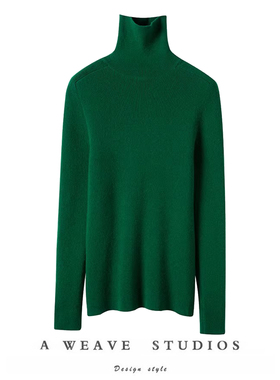 精致日常赴约！高领羊绒衫女套头修身纯羊绒毛衣针织打底衫秋冬