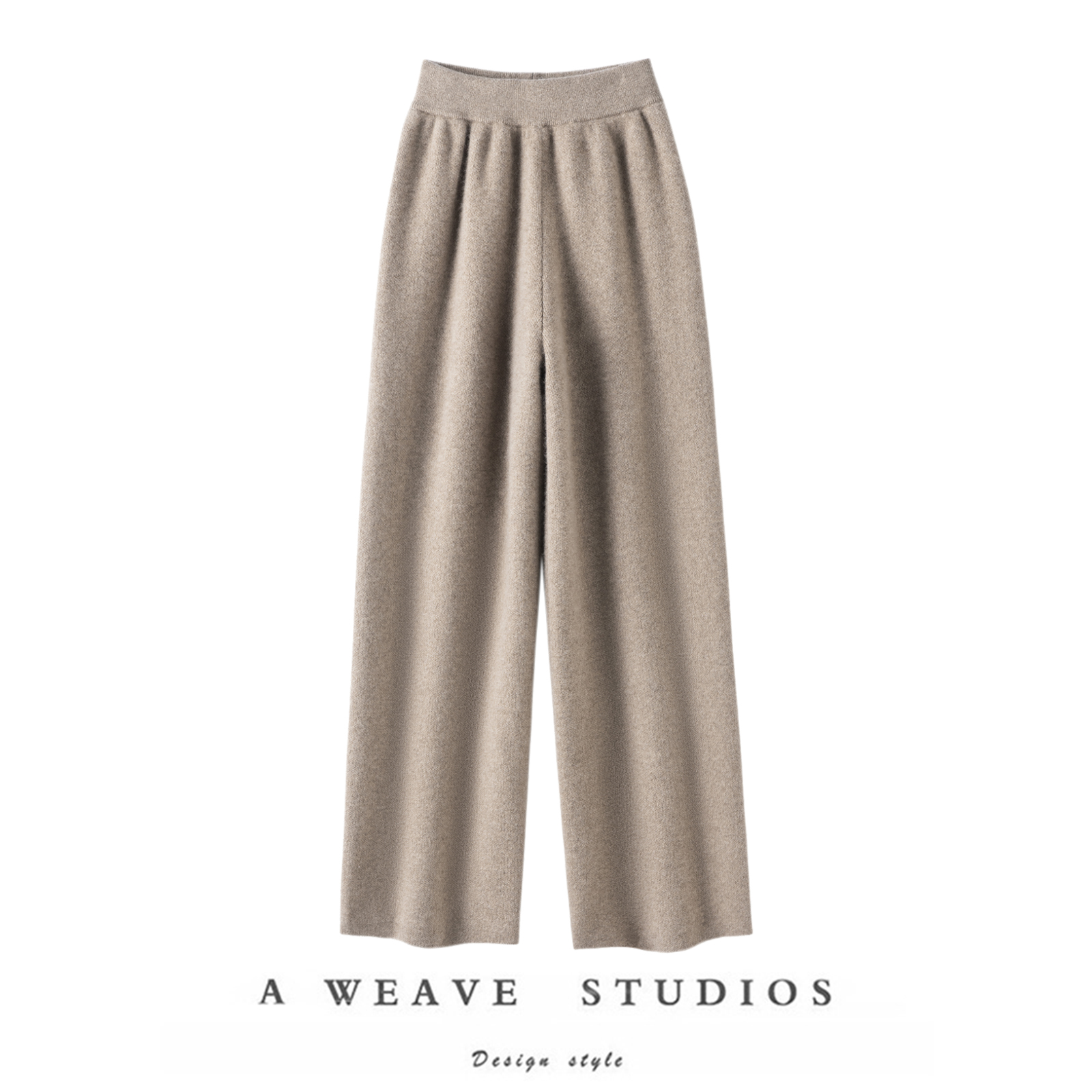 嗷嗷叫加厚四平针！纯山羊绒裤子女外穿休闲针织羊绒直筒裤阔腿裤