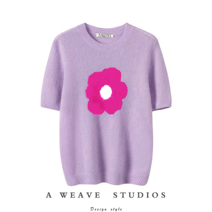 慵懒丝羊绒提花针织衫 绝 梦幻浪漫高颜值法式 太爱了 女 子