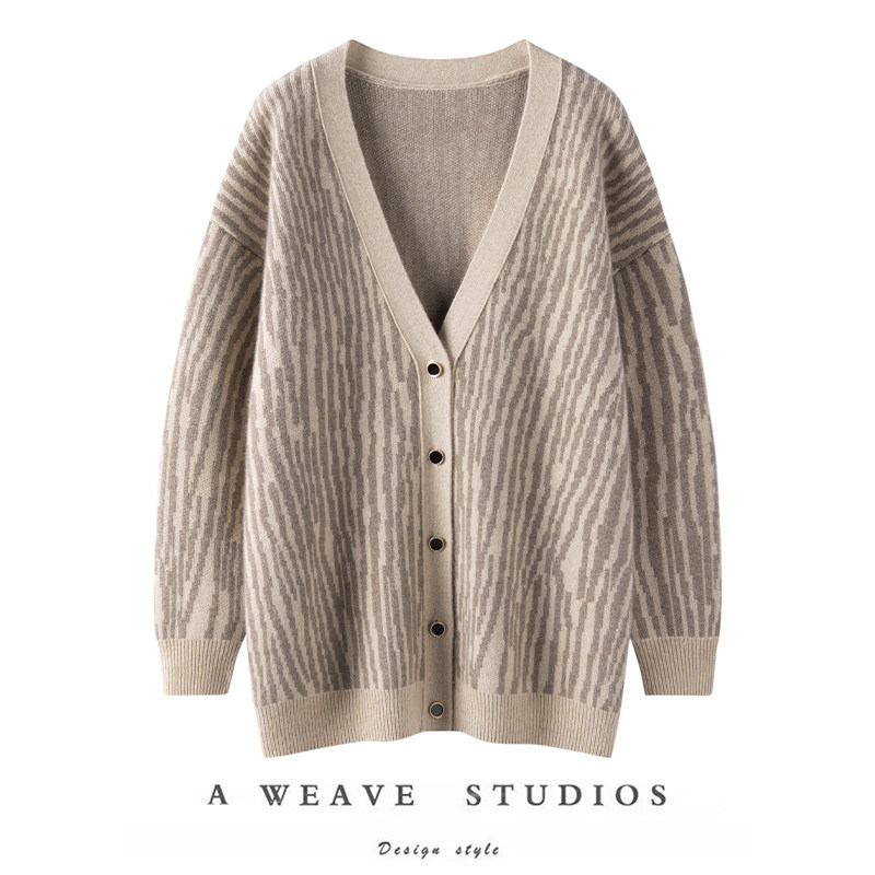 给整迷糊了！斑马纹加厚羊绒开衫女中长款纯羊绒毛衣针织开衫外套,女装/女士精品,羊绒衫,淘宝优惠券,粉丝福利购,淘宝优惠卷