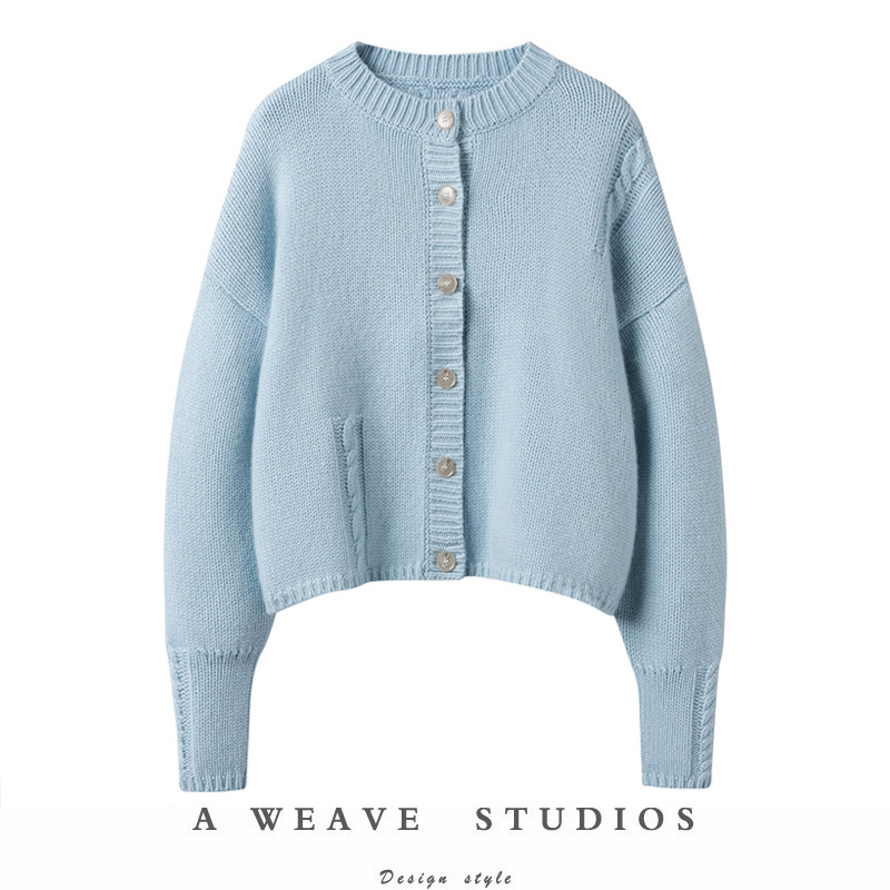 正反两穿针织开衫毛衣秋冬季