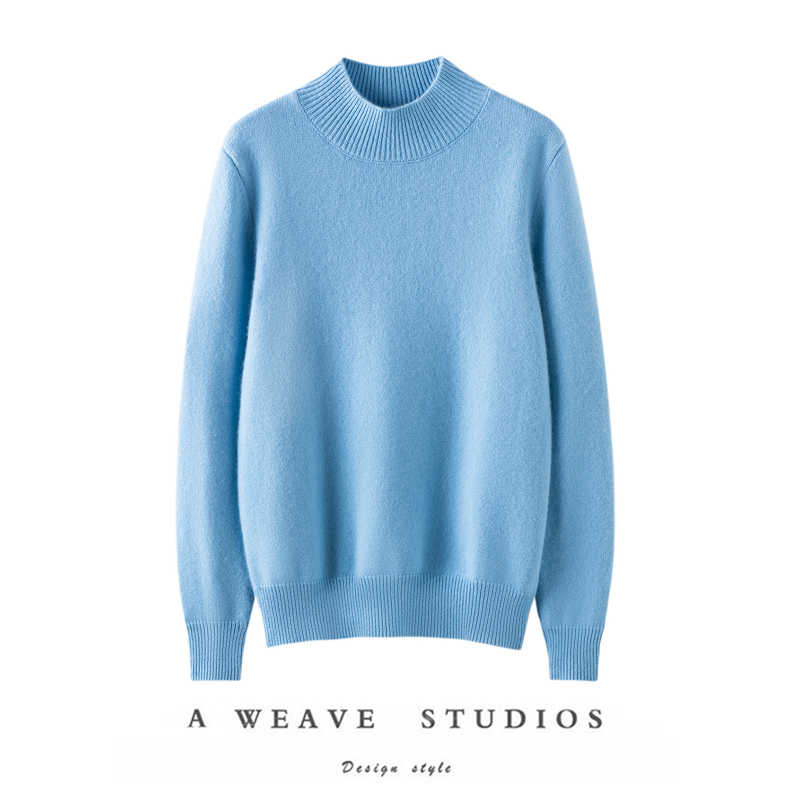 纯羊绒衫半高领宽松新款气质