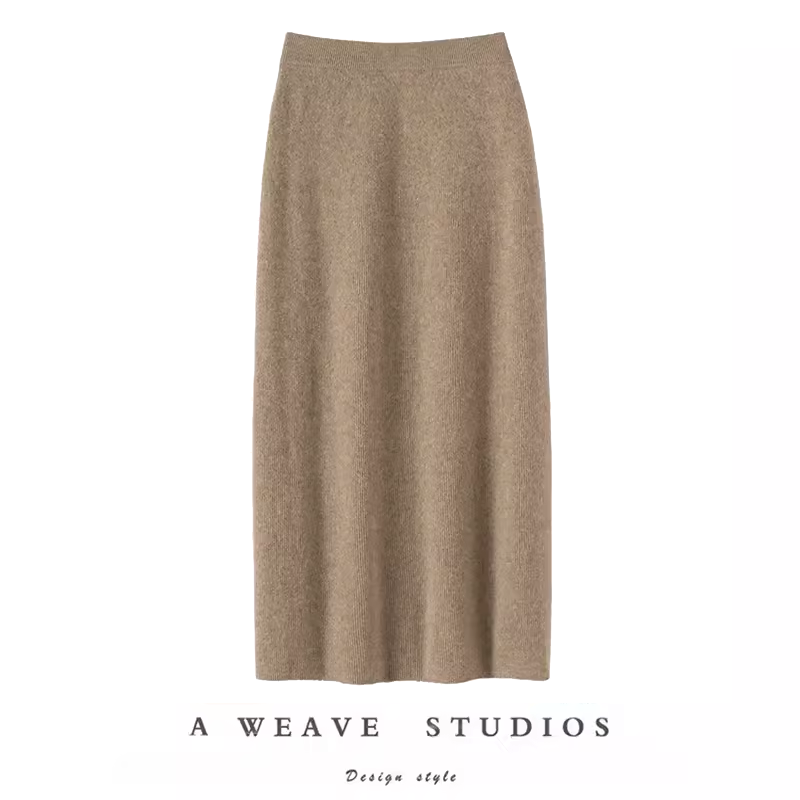 穿出自己的气场！100%牦牛绒宽松極简纯色针织衫半裙女2025新款
