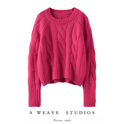 软糯入骨！2025新款双股羊绒衫女100纯山羊绒加厚毛衣针织衫