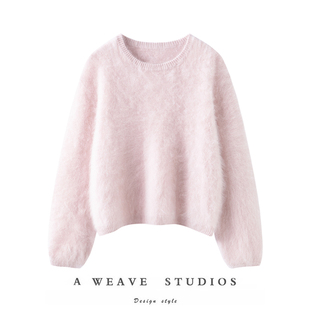 纯羊绒拉绒水袖 气质初逢佳人 厚版 小皮草感 大毛衣 2025新款