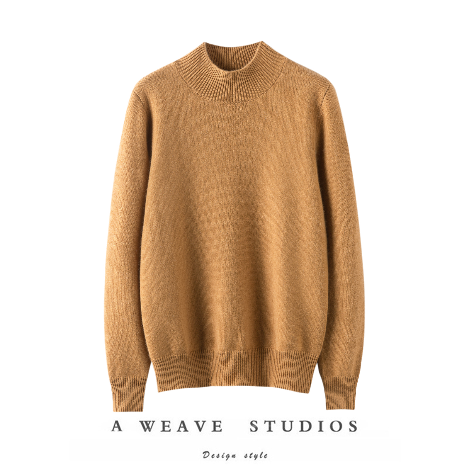 半高领羊绒衫宽松新款气质女