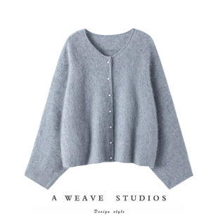 入眼入心感！好搭~25款黑金100%山羊绒拉绒开衫针织毛衣