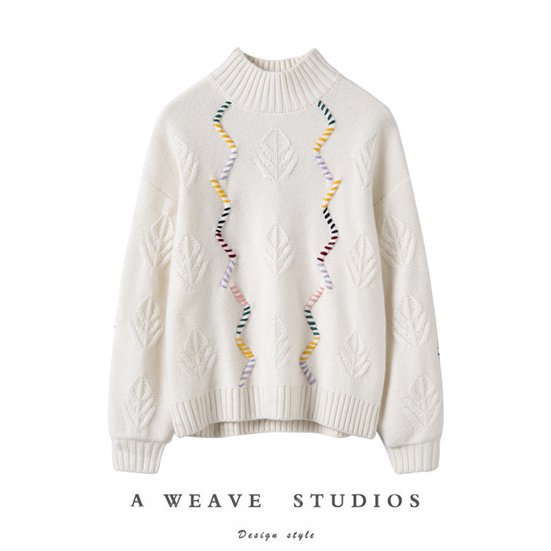 气质唯美好减龄~加厚羊绒衫宽松灯笼袖手工勾边绞花女羊绒毛衣,女装/女士精品,羊绒衫,淘宝优惠券,粉丝福利购,淘宝优惠卷