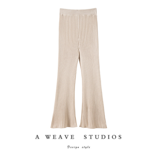 【sasadz】夏天也可以穿的单股高捻蚕丝真丝羊绒长裤九分裤