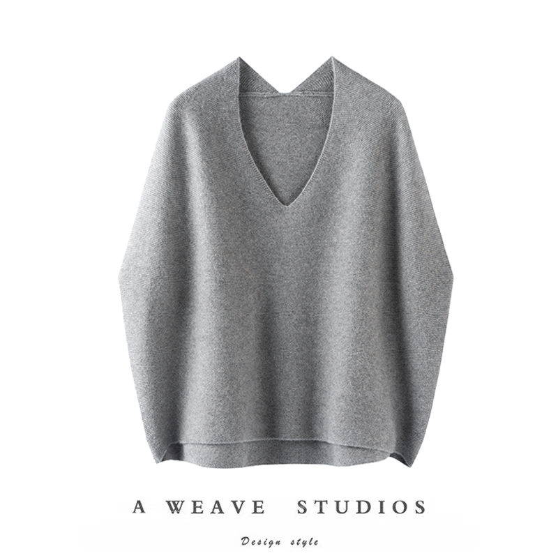 独特气质！100%牦牛绒宽松極简纯色针织衫半裙女2025新款