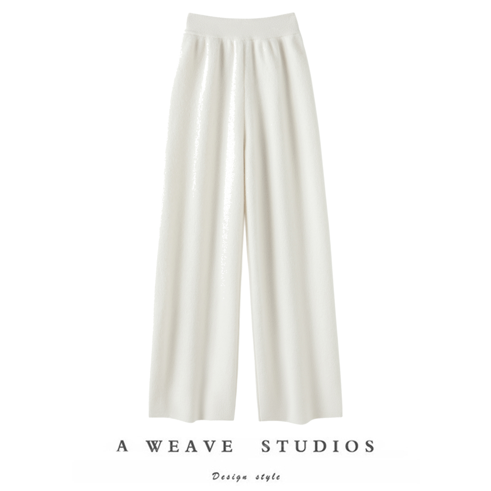 牛掰！重磅加厚四平针！100%羊绒裤子女外穿休闲针织直筒阔腿裤冬