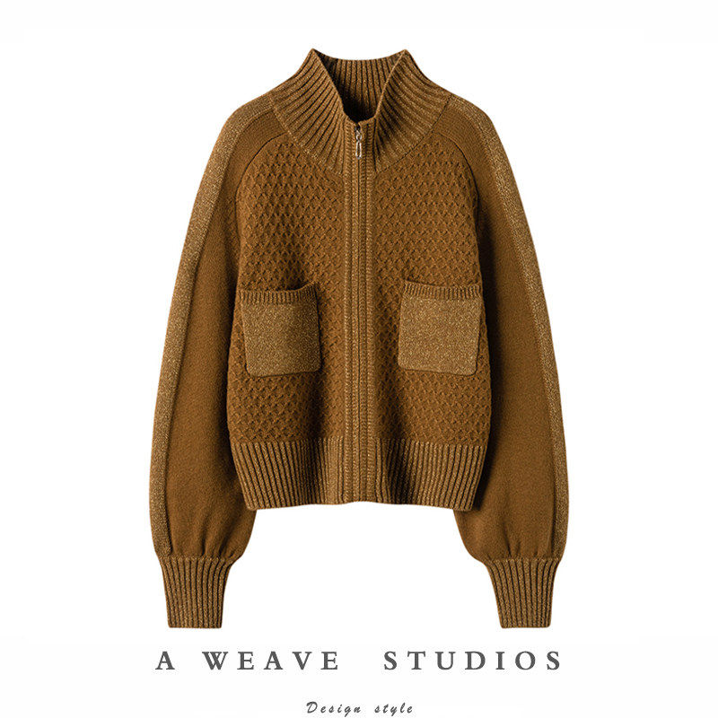 贵气有质感~100%纯山羊绒针织开衫外套女拉链宽松开衫,女装/女士精品,羊绒衫,淘宝优惠券,粉丝福利购,淘宝优惠卷