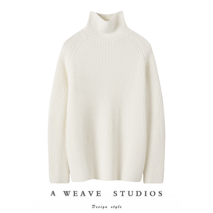 松慵懒设计感羊绒毛衣