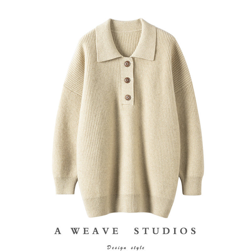 今冬心头好！polo大翻领大克重加厚羊绒衫女中长款纯羊绒毛衣宽松,女装/女士精品,羊绒衫,淘宝优惠券,粉丝福利购,淘宝优惠卷