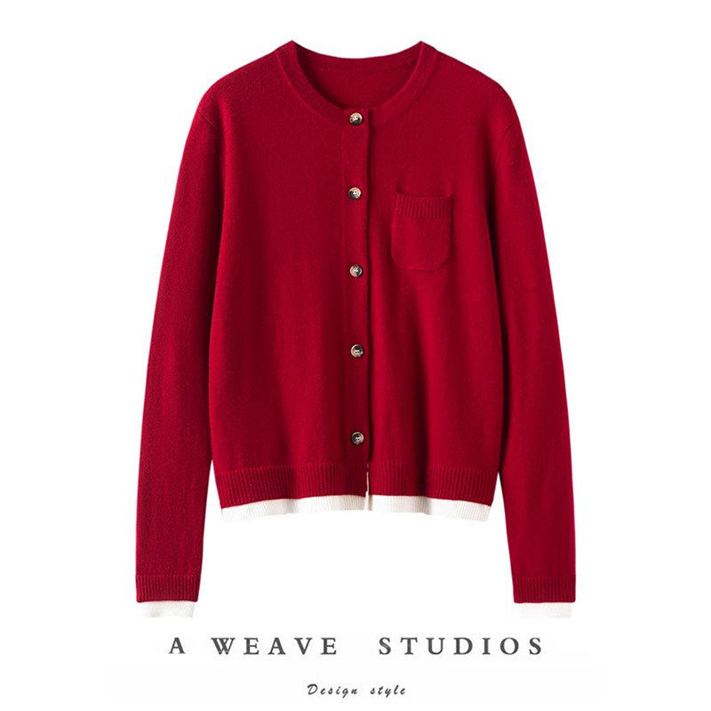 气质舒心~纯山羊绒针织开衫宽松韩版拼接拼色毛衣针织开衫外套,女装/女士精品,羊绒衫,淘宝优惠券,粉丝福利购,淘宝优惠卷