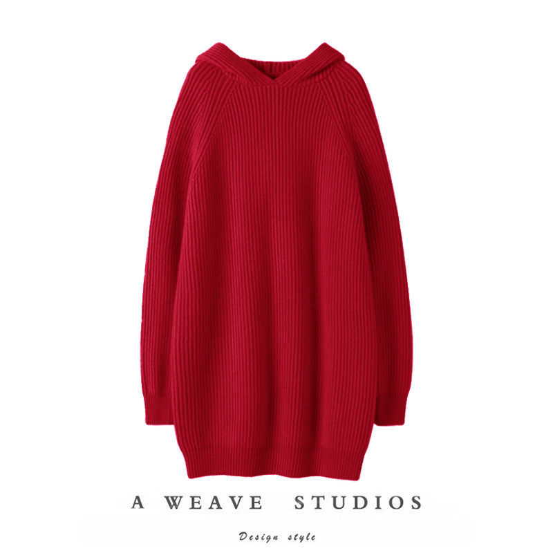 上身真不错！加厚连帽100羊绒衫女帽衫纯羊绒毛衣中长款连衣裙冬,女装/女士精品,羊绒衫,淘宝优惠券,粉丝福利购,淘宝优惠卷