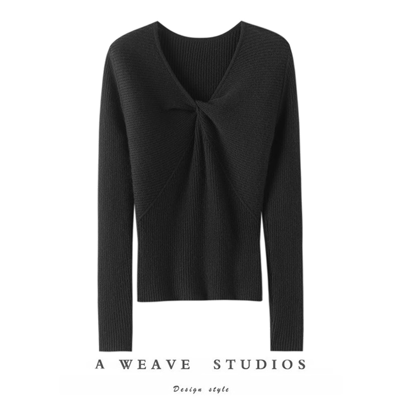 越穿越喜欢！扭结V领100%纯山羊绒衫女纯羊绒毛衣针织打底衫秋冬,女装/女士精品,羊绒衫,淘宝优惠券,粉丝福利购,淘宝优惠卷