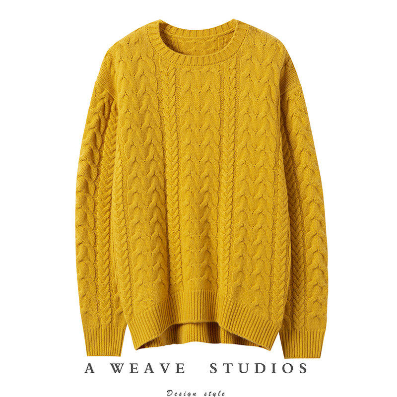 巨美啊气质出众~加厚圆领羊绒衫女纯羊绒毛衣套头冬宽松慵懒风,女装/女士精品,羊绒衫,淘宝优惠券,粉丝福利购,淘宝优惠卷