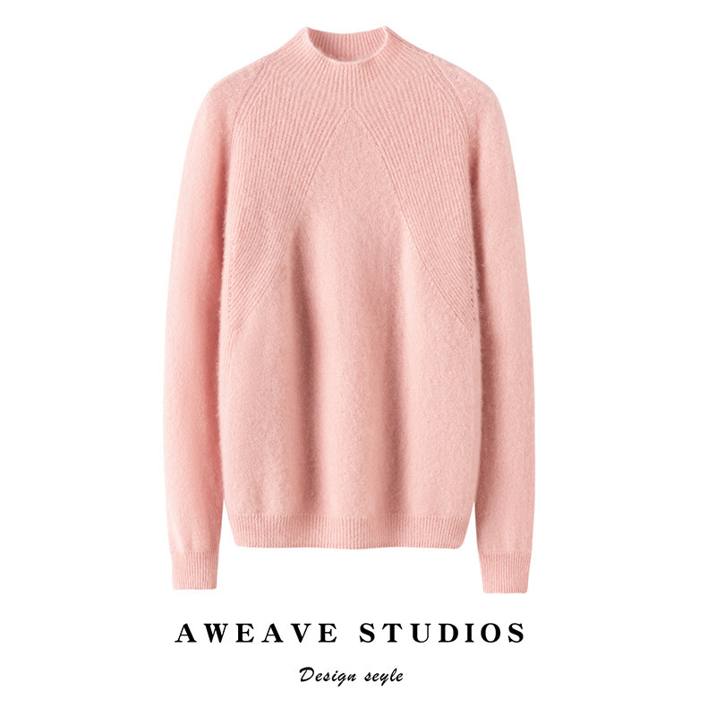 简洁气质款！产自2025秋冬新款100%纯山羊绒半高领打底衫毛衣女,女装/女士精品,羊绒衫,淘宝优惠券,粉丝福利购,淘宝优惠卷