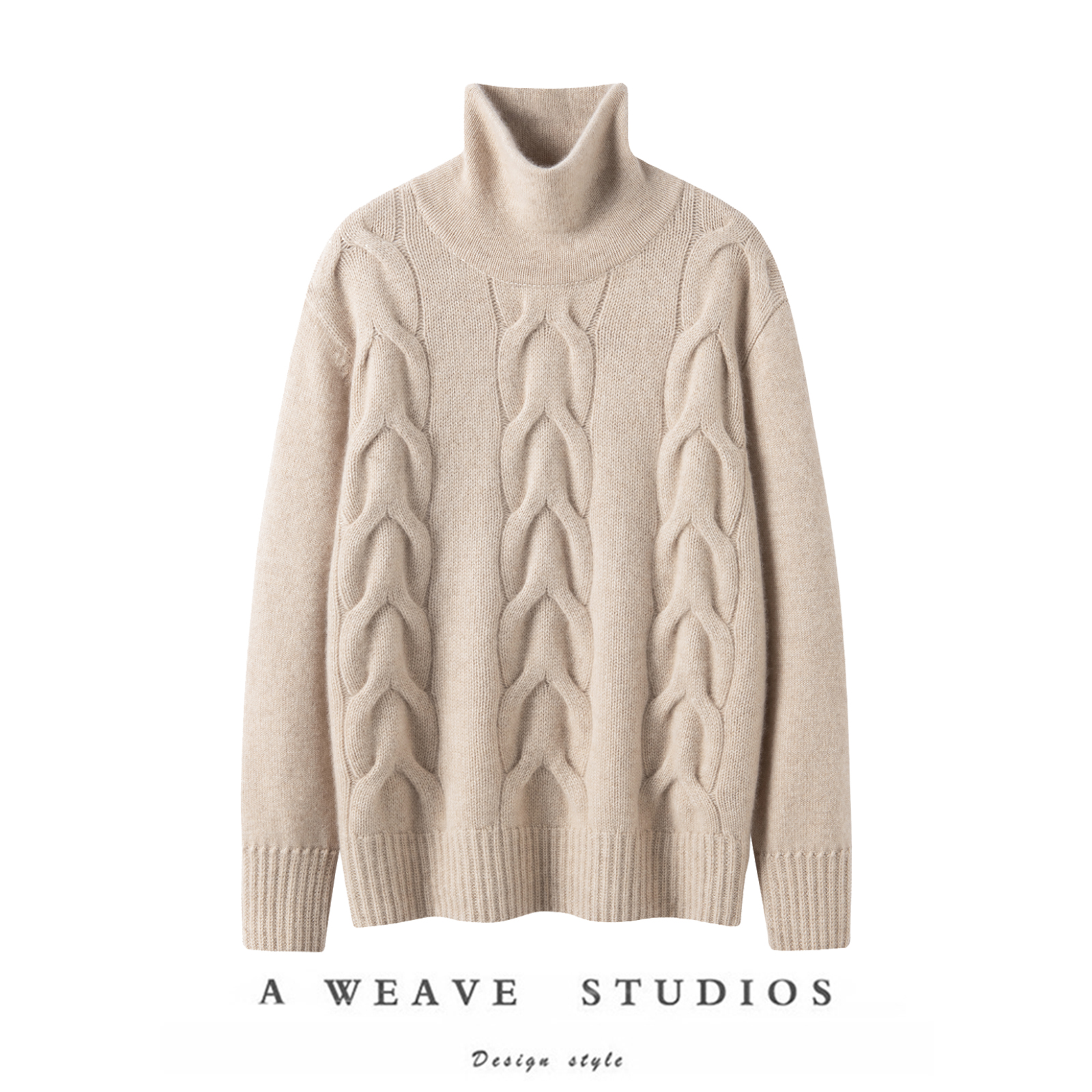 回归经典~高领纯羊绒衫女秋冬新款堆堆领复古针织衫加厚保暖毛衣