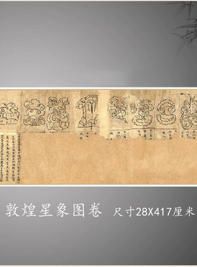 敦煌星象图卷绘制于唐中宗时期复