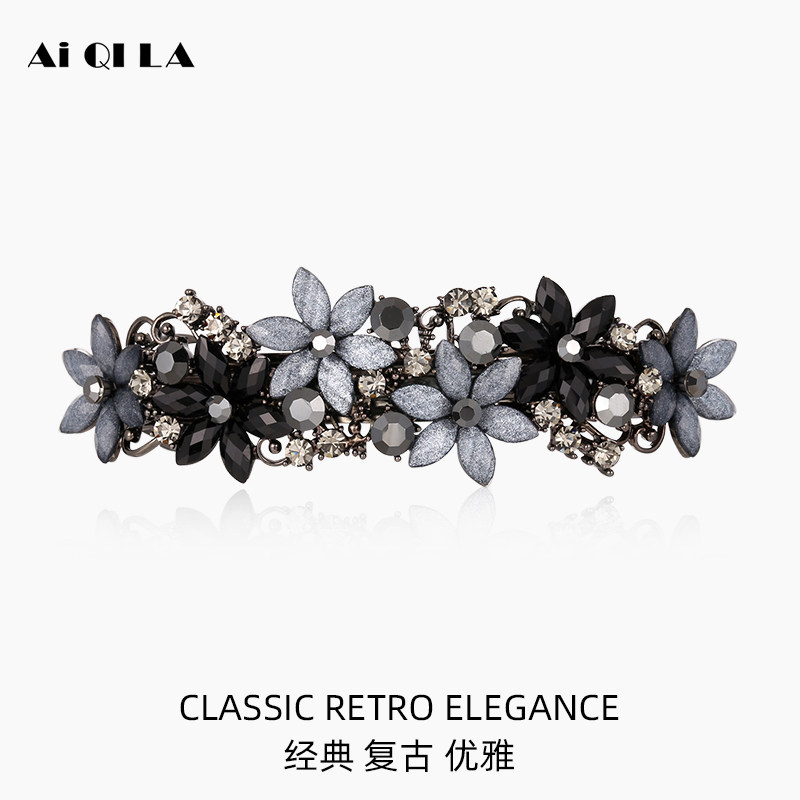 简约一字弹簧发卡妈妈优雅女夏季黑色夹子盘发发夹大号后脑勺头饰,饰品/流行首饰/时尚饰品新,发饰,淘宝优惠券,粉丝福利购,淘宝优惠卷