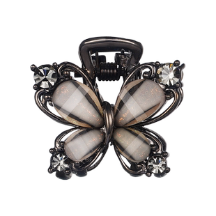 AiQILA哎奇啦小夹子头饰女抓夹头顶刘海边夹新款金属蝴蝶鲨鱼夹