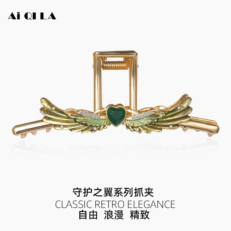 AIQILA抓夹大号法式复古翅膀新款图片