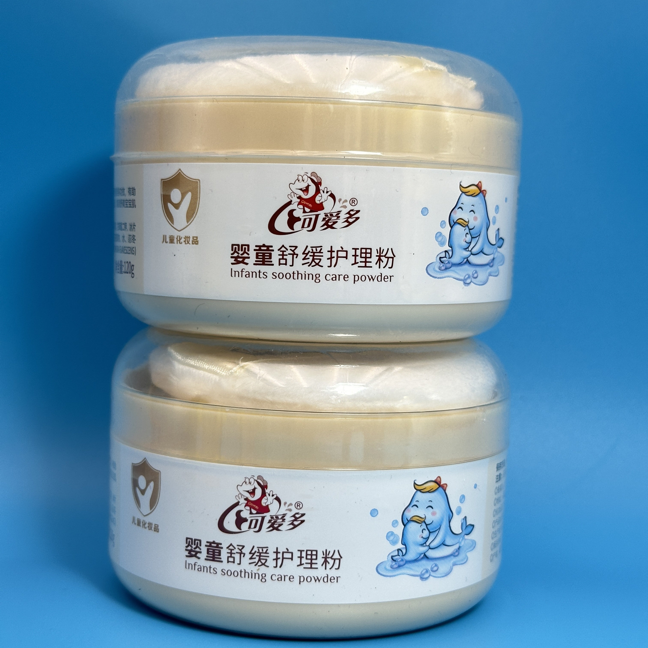 可爱多120婴童舒缓护理粉性质温和玉米粉洋甘菊薄荷宝宝肌肤干爽