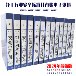 食品家具厂安全生产三级标准化资料消防教育管理制度汇编档案台账