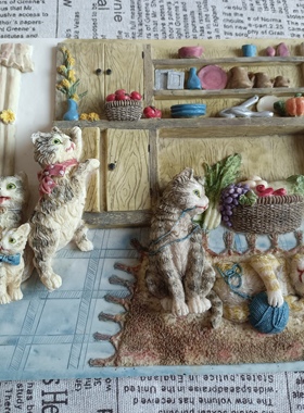 老货瑕疵猫咪浮雕磕碰处理