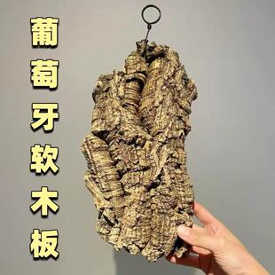 葡萄牙软木树皮鹿角蕨蝴蝶兰种植板进口树皮挂板爬宠躲避家居装饰