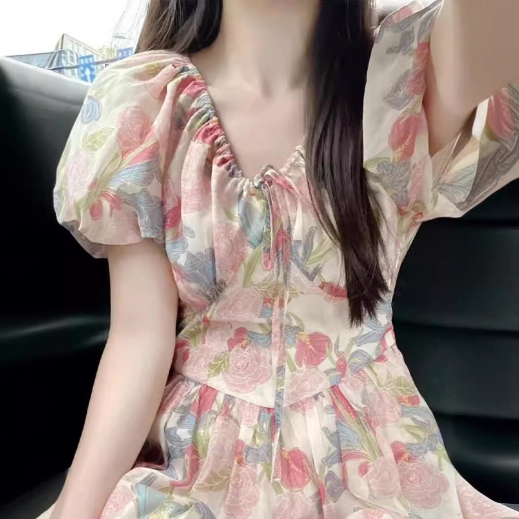 Maison Hysan小狐狸夏季新款衣服女装多巴胺茶歇法式桔梗穿搭气质