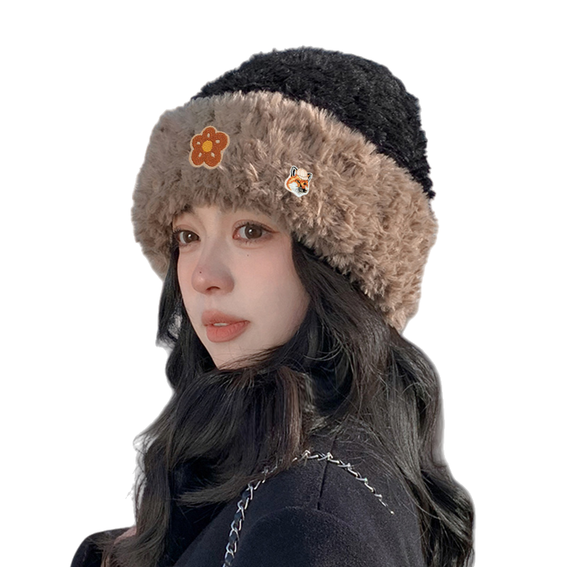 法式Maison Hysan小狐狸2025套头帽男女大头围潮牌休闲渔夫帽时尚