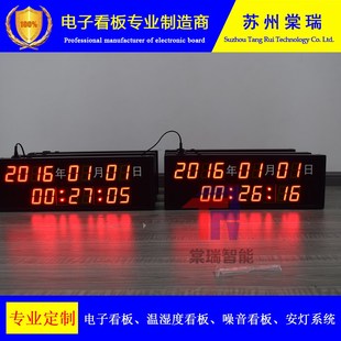 CDMA授时 时分秒时钟电子看板485通讯字符叠加电子显示屏厂家直销