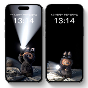 拉布布灰色动态壁纸苹果安卓手机平板电脑3D高清屏保全套锁屏图片