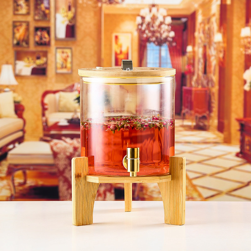 耐高温玻璃泡酒瓶带龙头葡萄酿酒坛子专用泡酒罐饮料桶密封罐家用