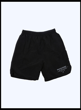 BrokenSword 美式运动休闲松紧腰宽松速干透气双面穿网眼短裤男