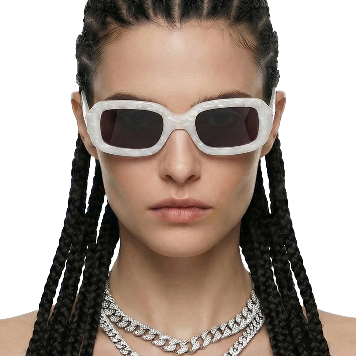 KYGOSUNGLASS欧美风树脂方框墨镜