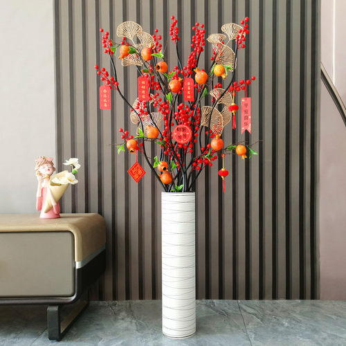 发财果仿真花石榴果干花客厅摆件