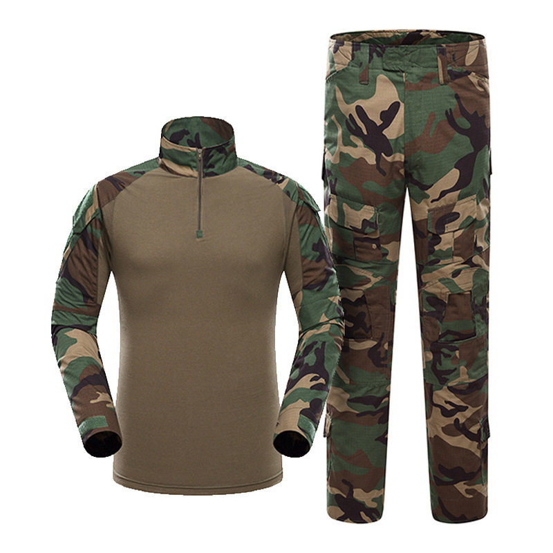 春秋沙漠数码迷彩蛙服战术套装特种兵长袖T恤三沙教官服训练服装