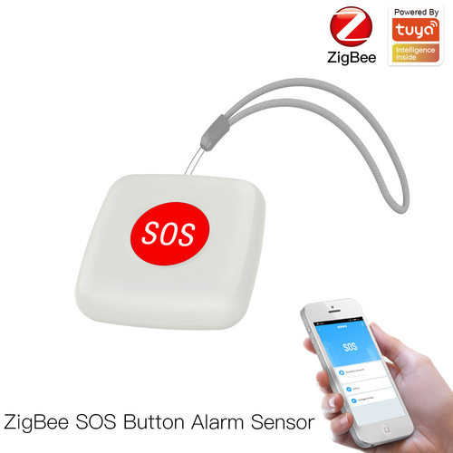涂鸦APP智能紧急按钮ZigBee求救传感器多场景联动SOS开关