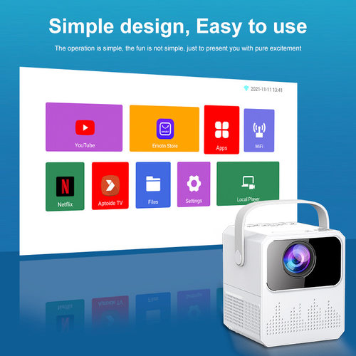 外贸smart projector 5G手机投屏智能家用投影仪机便携式投影仪