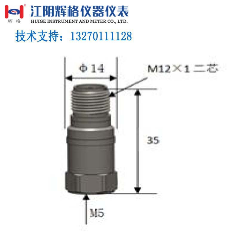 辉格原装HG-A261D100压电式加速度传感器(IEPE,隔离、工业监测)